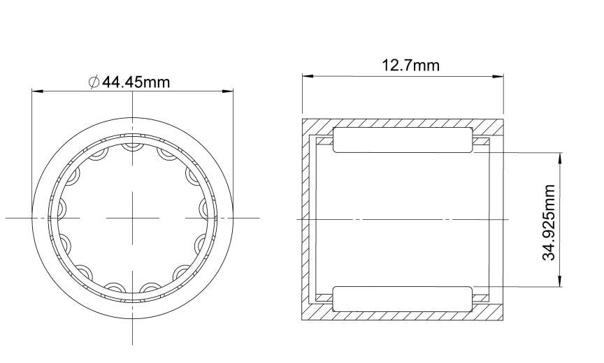Needle Roller Bearing replaces DB36227 C6AZ-9B477-A Smog Pump Bearing 1.375x1.750x.0500