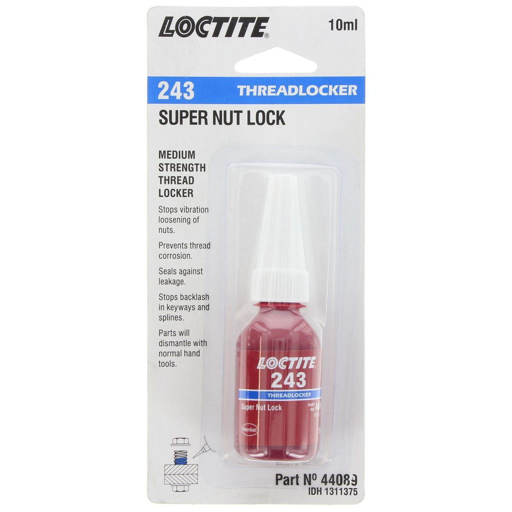 243-10ml Loctite Threadlocker - Medium Strength - Blue - 10ml Bottle