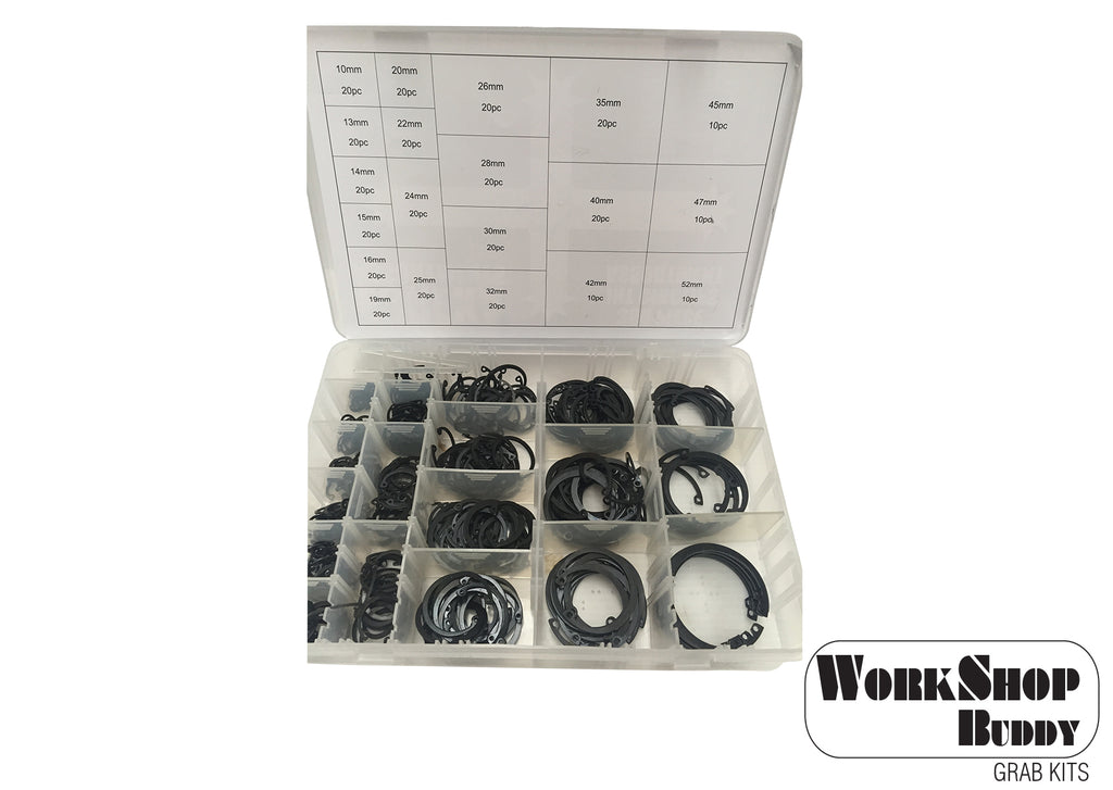 FD2015CI Work Shop Buddy 360pc Internal Circlip Grab Kit - (10mm - 52mm)