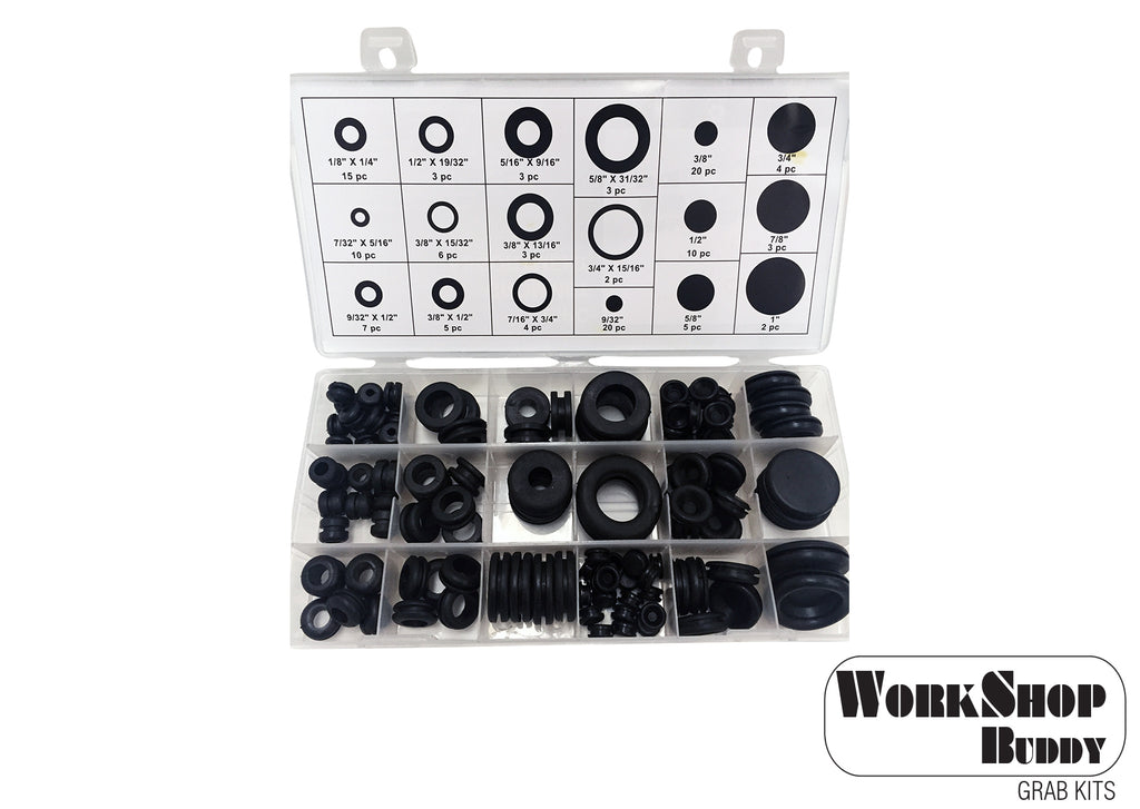 FD6001 Work Shop Buddy 125pc Grommet Grab Kit - (1/8x1/4 - 1)