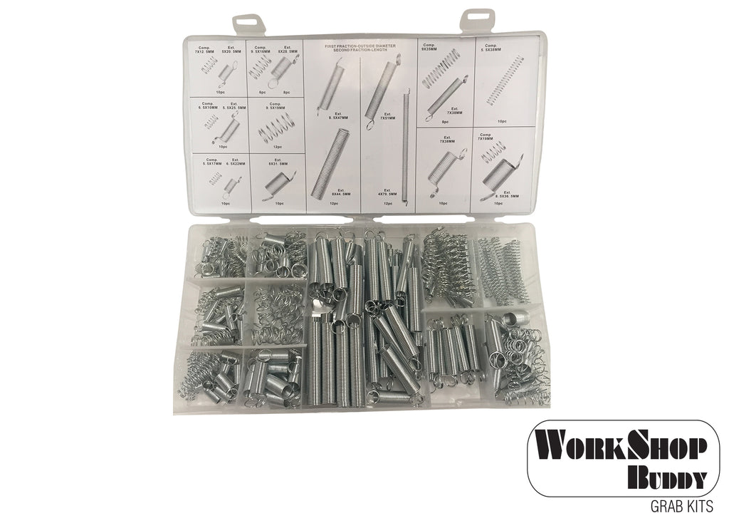 FD6006 Work Shop Buddy 200pc Spring Kit-(5x20.5-4.5x44.5/7x12.5-9.5x17mm)