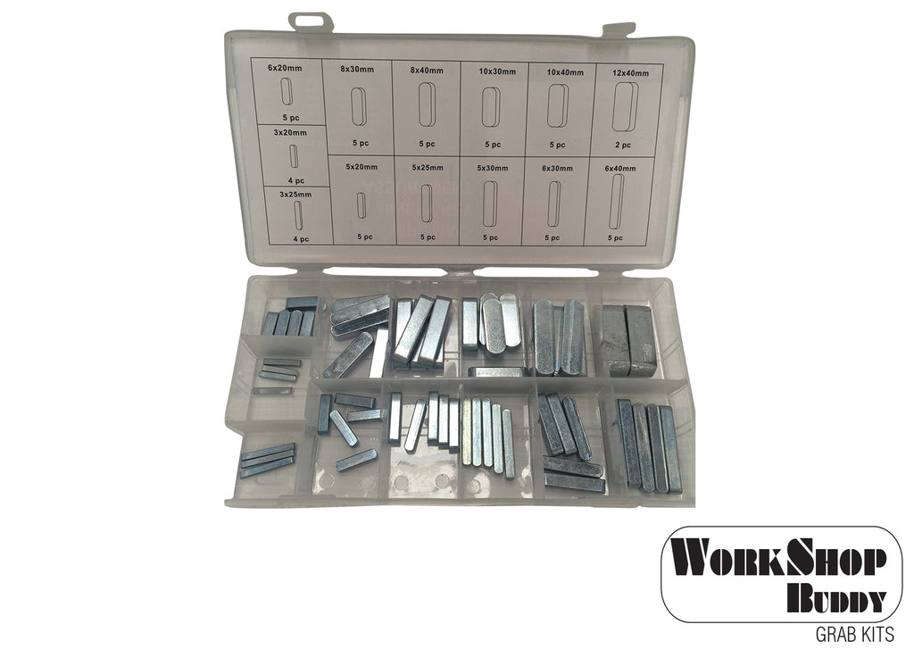 FD6028M  Work Shop Buddy 60pc Machinery Key Metric Grab Kit - (3x20-6x40)