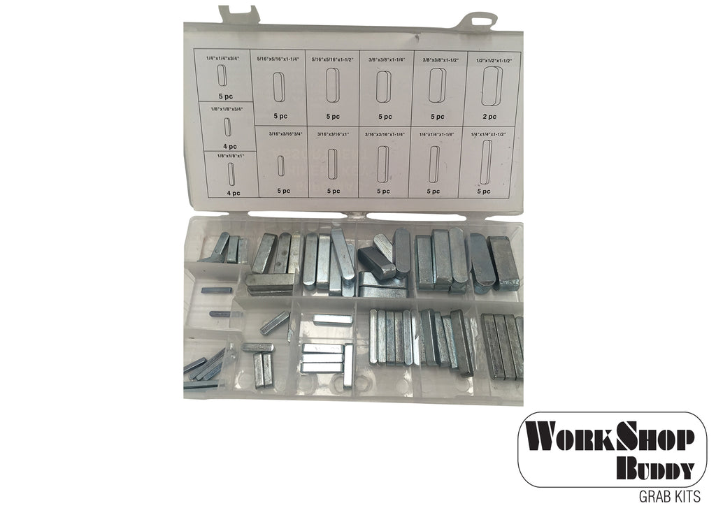 FD6028S Work Shop Buddy 60pc Machinery Key Imp Kit - (1/4x3/4 - 1/4x1-1/2)