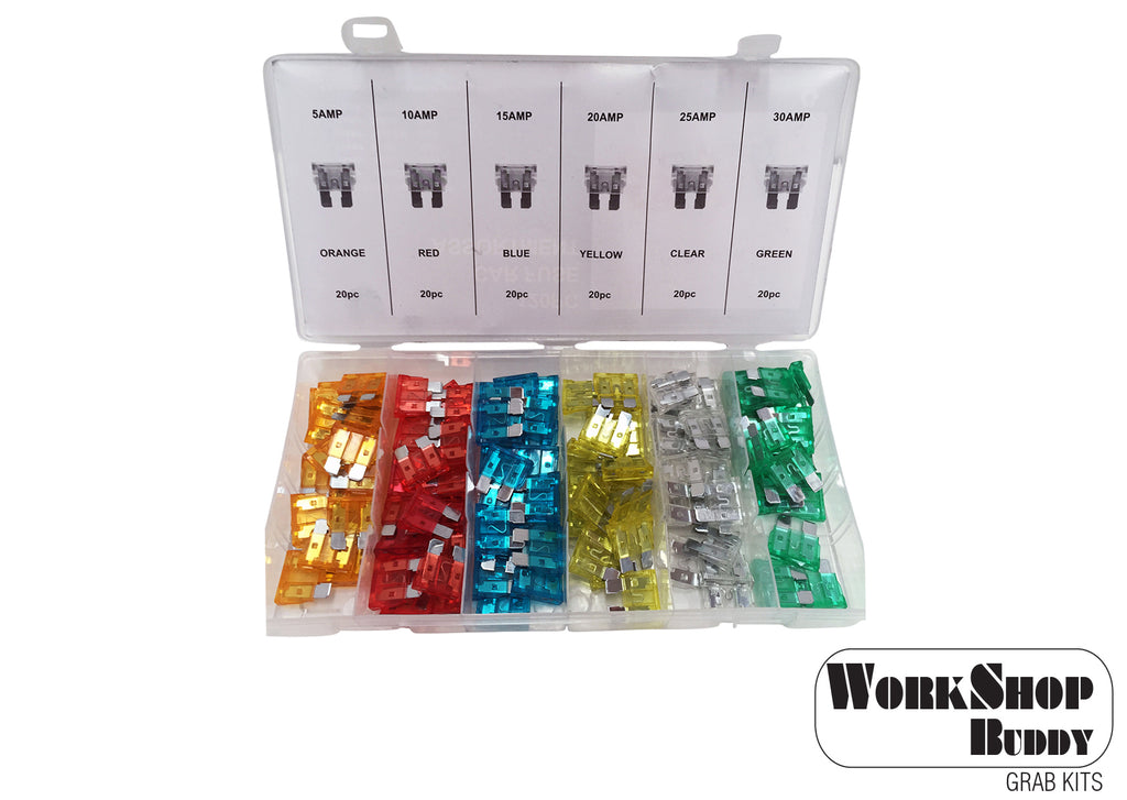 FD6037 Work Shop Buddy 120pc Car Fuse Grab Kit - (5AMP - 30AMP)