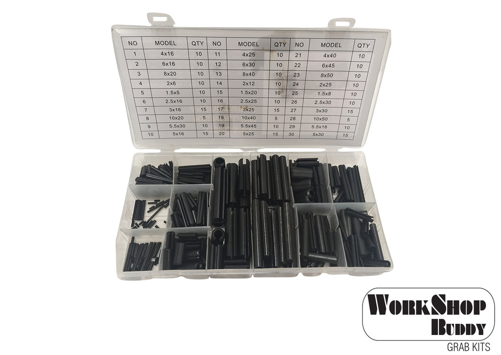 FD6067 Work Shop Buddy 315pc Roll Pin Metric Grab Kit - (1.5x5 - 10x50)