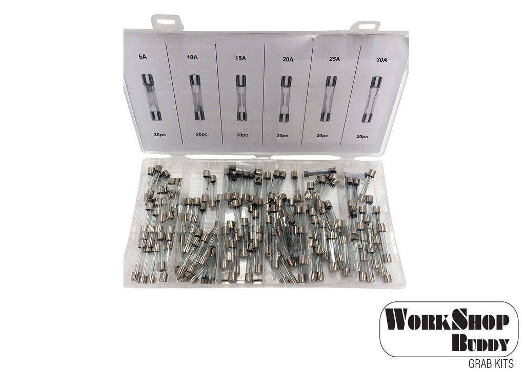 FD6073 Work Shop Buddy 120pc Glass Au- Fuse Grab Kit - (5A - 30A)