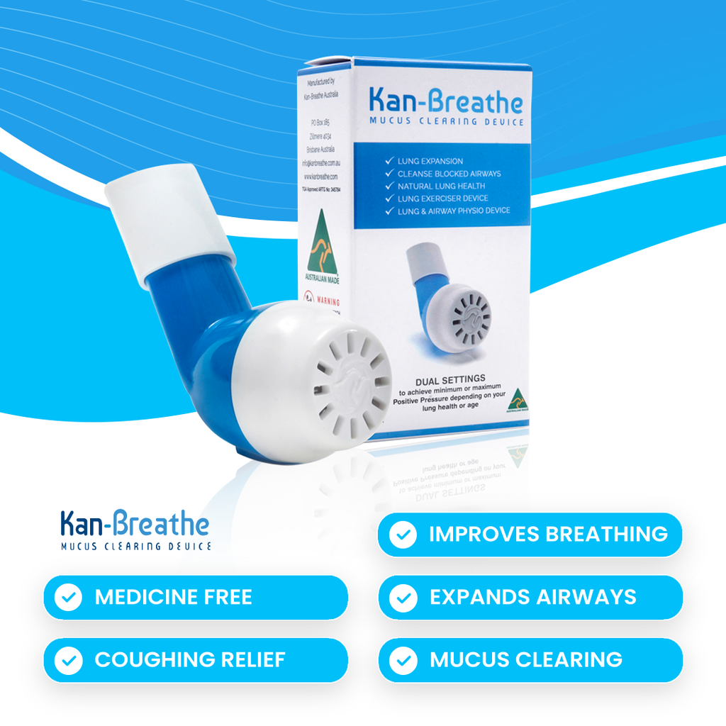 KAN Breathe Natural Breathing Lung Exerciser & Mucus Removal Device 